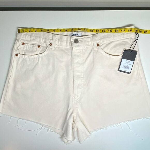 NWT | RE/DONE | 90s Low Slung Shorts | Vintage White | Size 29 - Picture 13 of 16